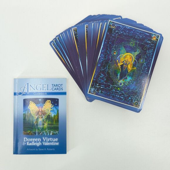 Angel Tarot Cards 78 Card Deck Guidebook Doreen Virtue Radleigh Valentine - Picture 1 of 4